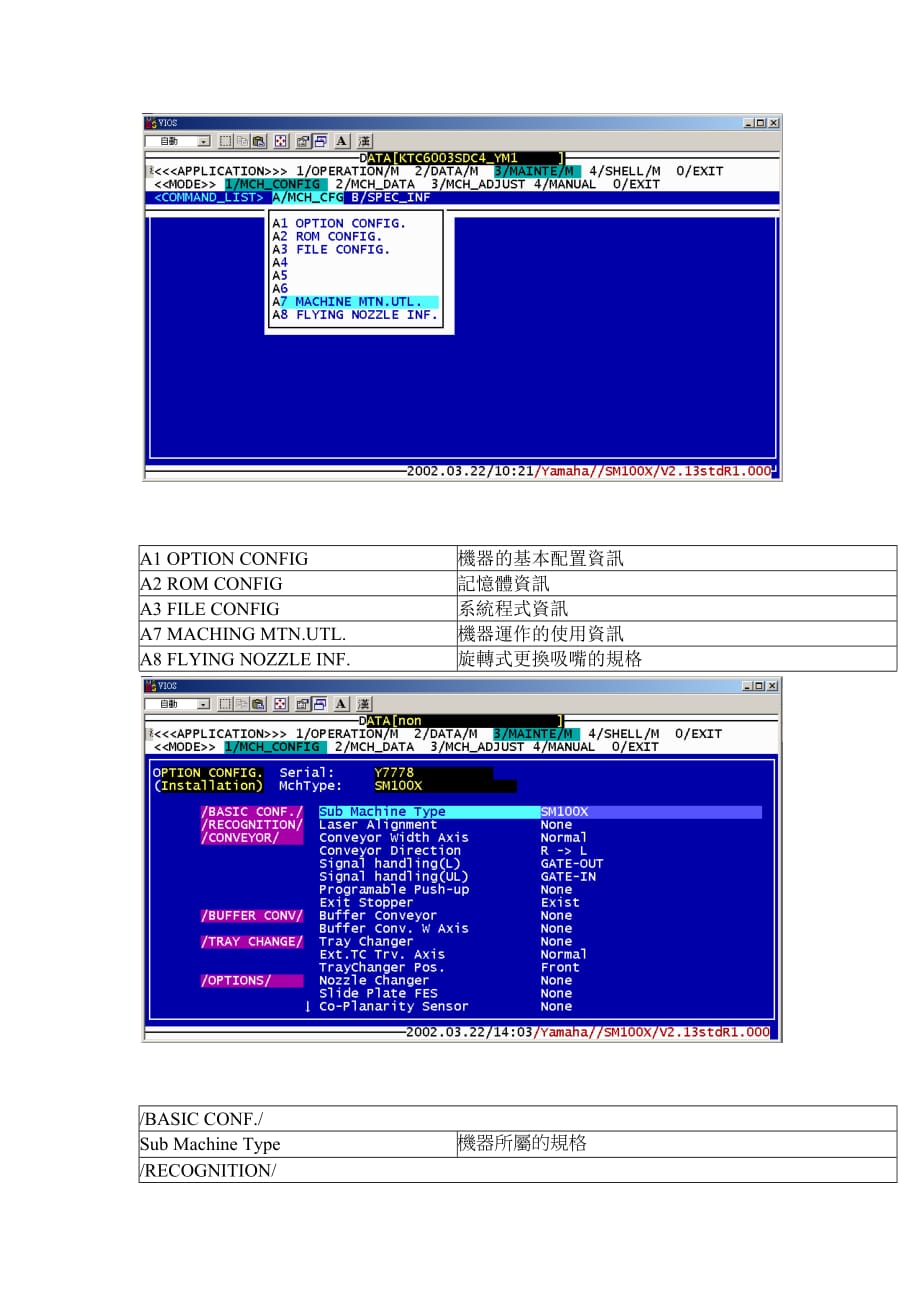 YAMAHA貼片機(jī)DOS版本詳細(xì)參數(shù)用設(shè)置_第1頁