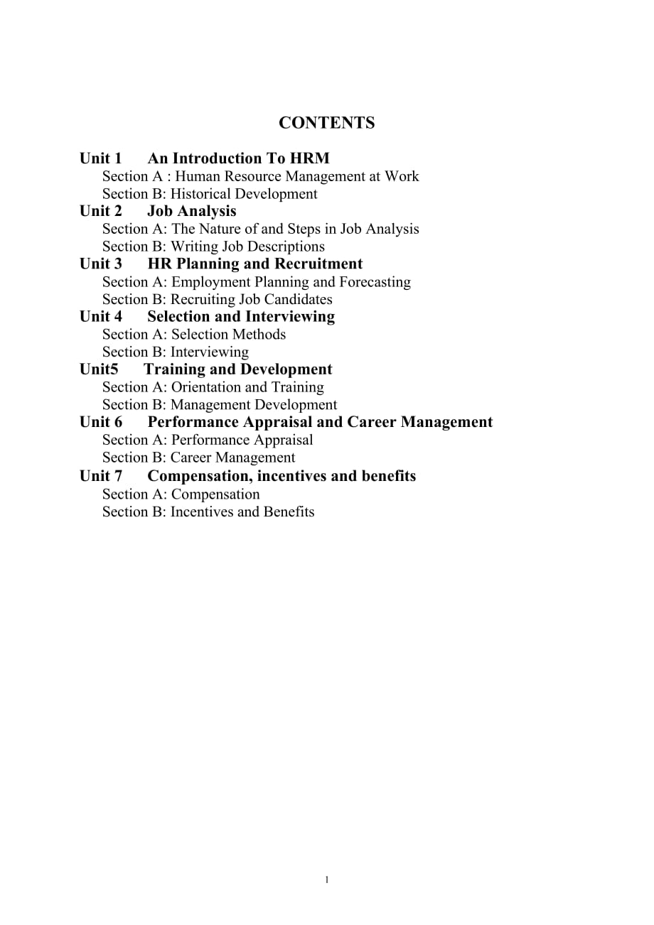 HR English 人力資源 專業(yè)英語 英語教程_第1頁