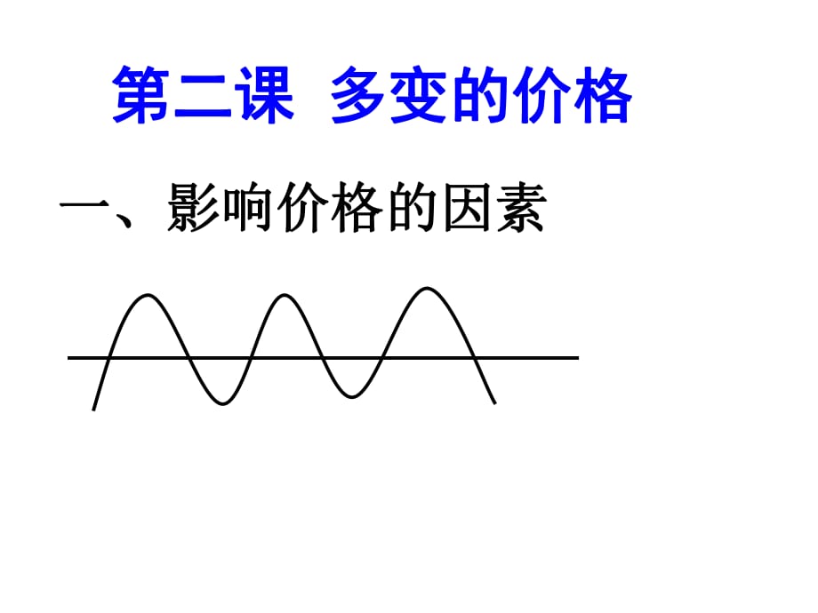 高中政 治必修一影响价格的因素_第1页