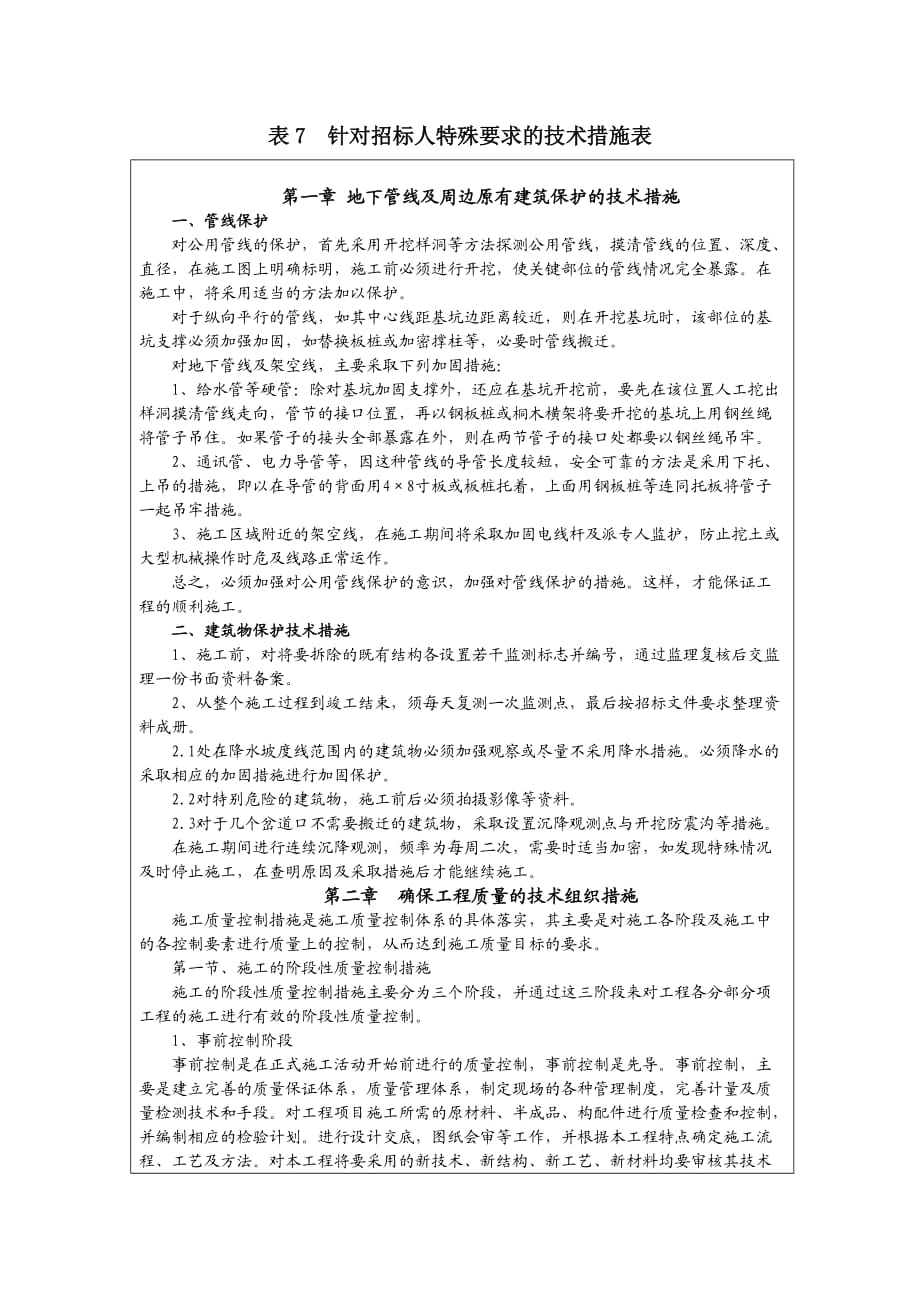 表7 針對招標人特殊要求的技術措施表.doc_第1頁