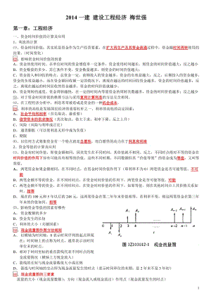 一級建造師考試 梅世強 建設工程經(jīng)濟學習筆記