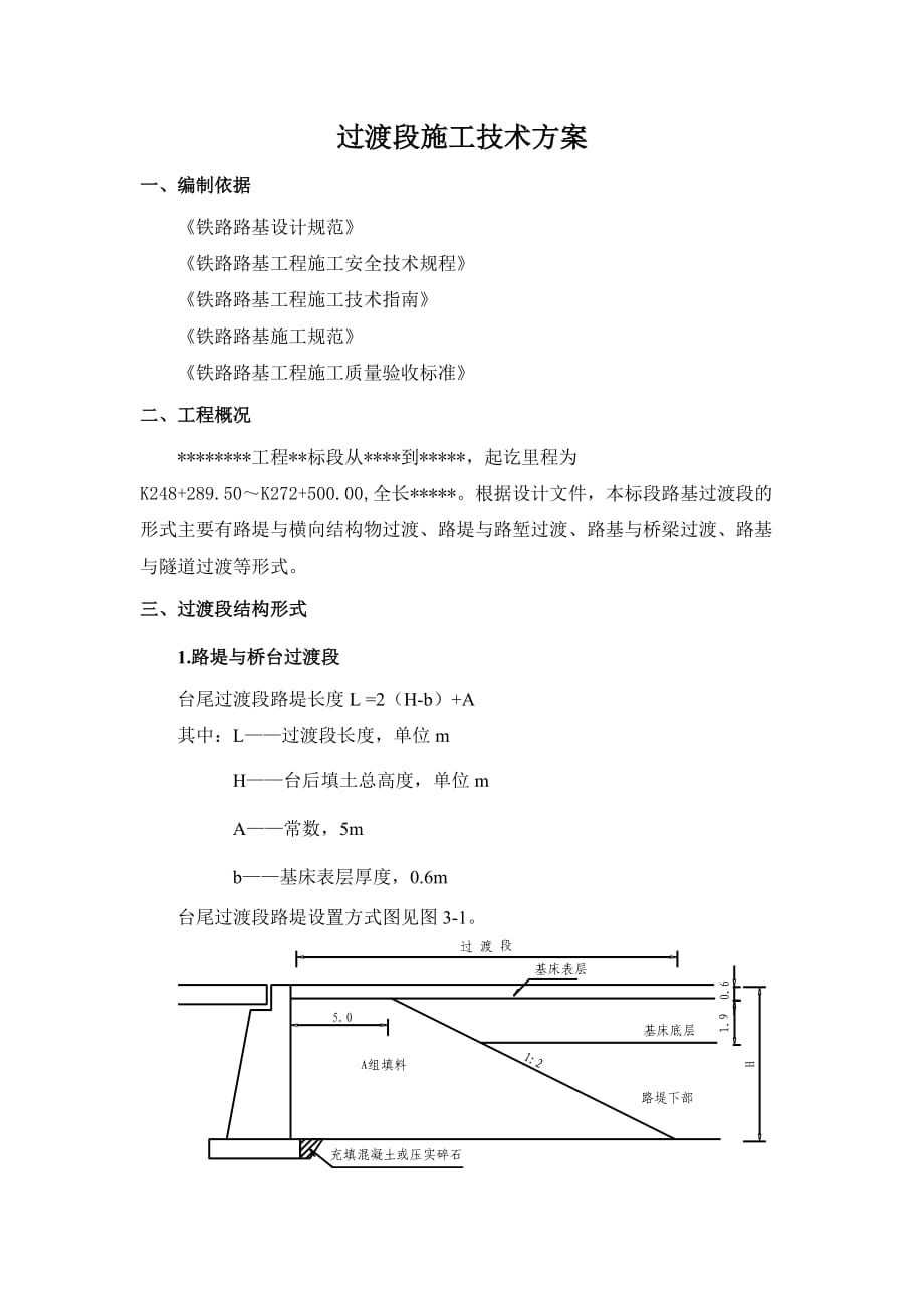 某铁路路基过渡段施工方案_第1页