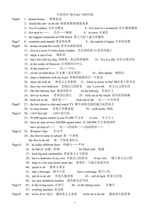 牛津英語7B Unit1詞組歸納