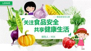 家長(zhǎng)進(jìn)課堂手繪水彩風(fēng)格食品安全幼兒動(dòng)態(tài)PPT