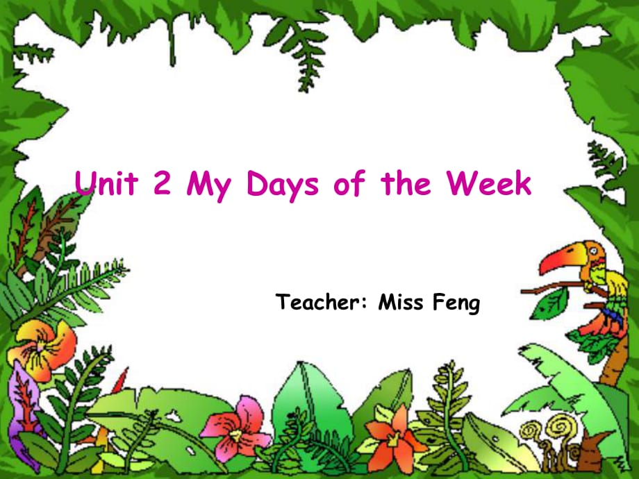 人教版五年级英语上册 Unit 2 My Days of the Week2_第1页