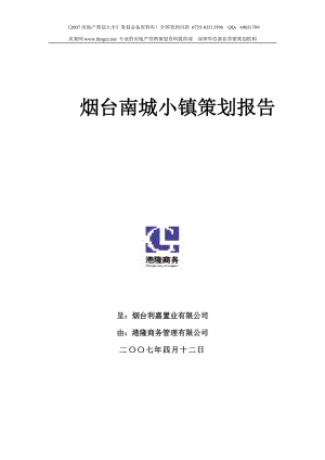 烟台南城小镇项目策划报告33页