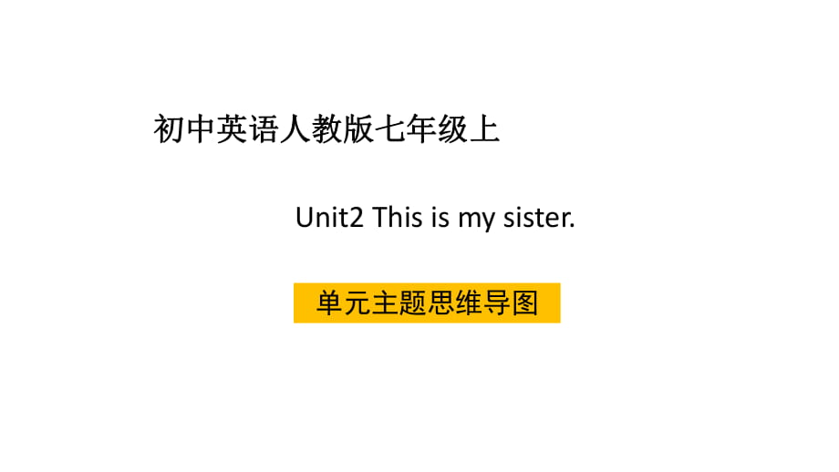 新目標(biāo)人教版七年級(jí)上冊(cè)英語Unit2_單元主題思維導(dǎo)圖(5張PPT) (共5張PPT)_第1頁