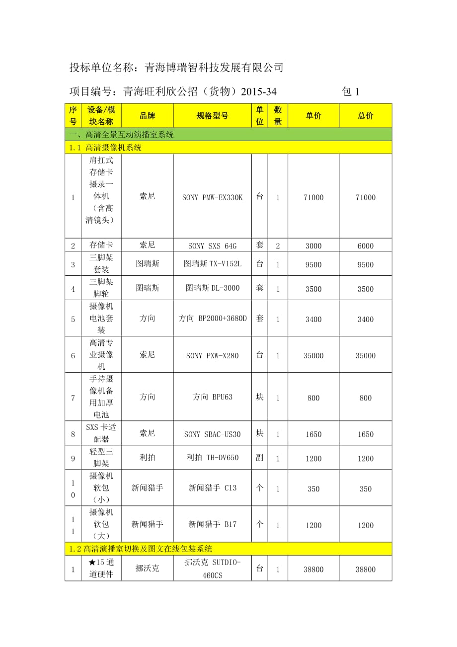 投標(biāo)單位名稱：青海博瑞智科技發(fā)展有限公司_第1頁