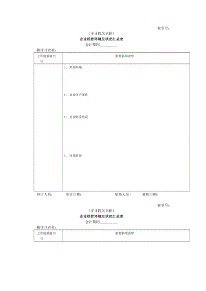 財(cái)務(wù)制度 審計(jì)準(zhǔn)備 企業(yè)基本情況