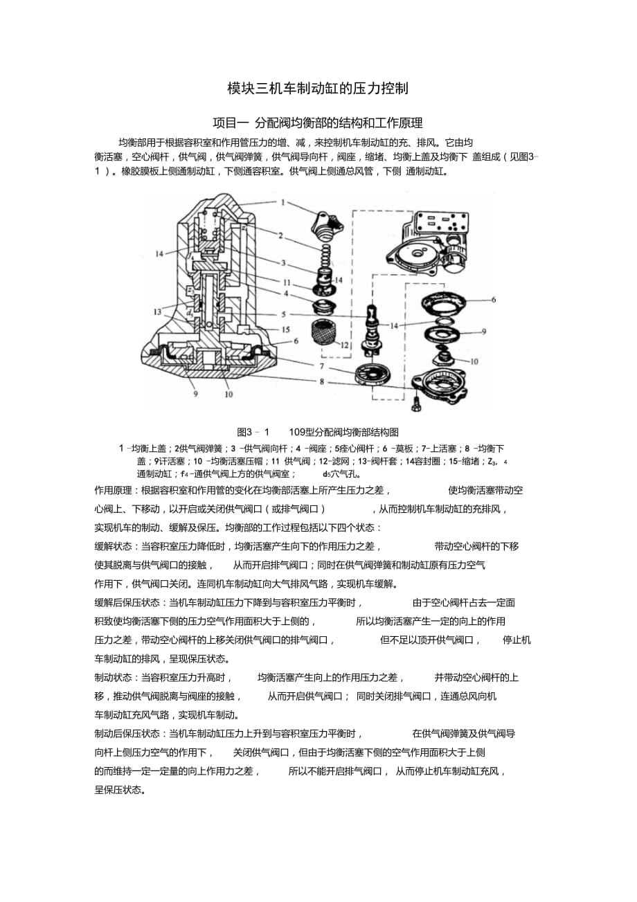 機(jī)車制動(dòng)缸的壓力控制_第1頁(yè)