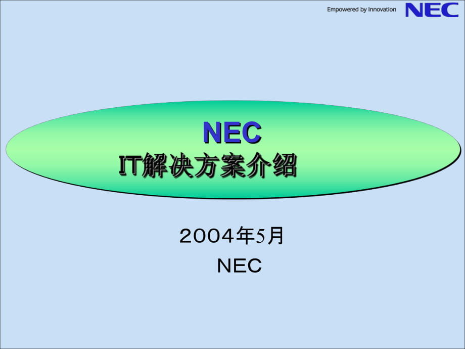 NEC公司IT解决方案介绍_第1页