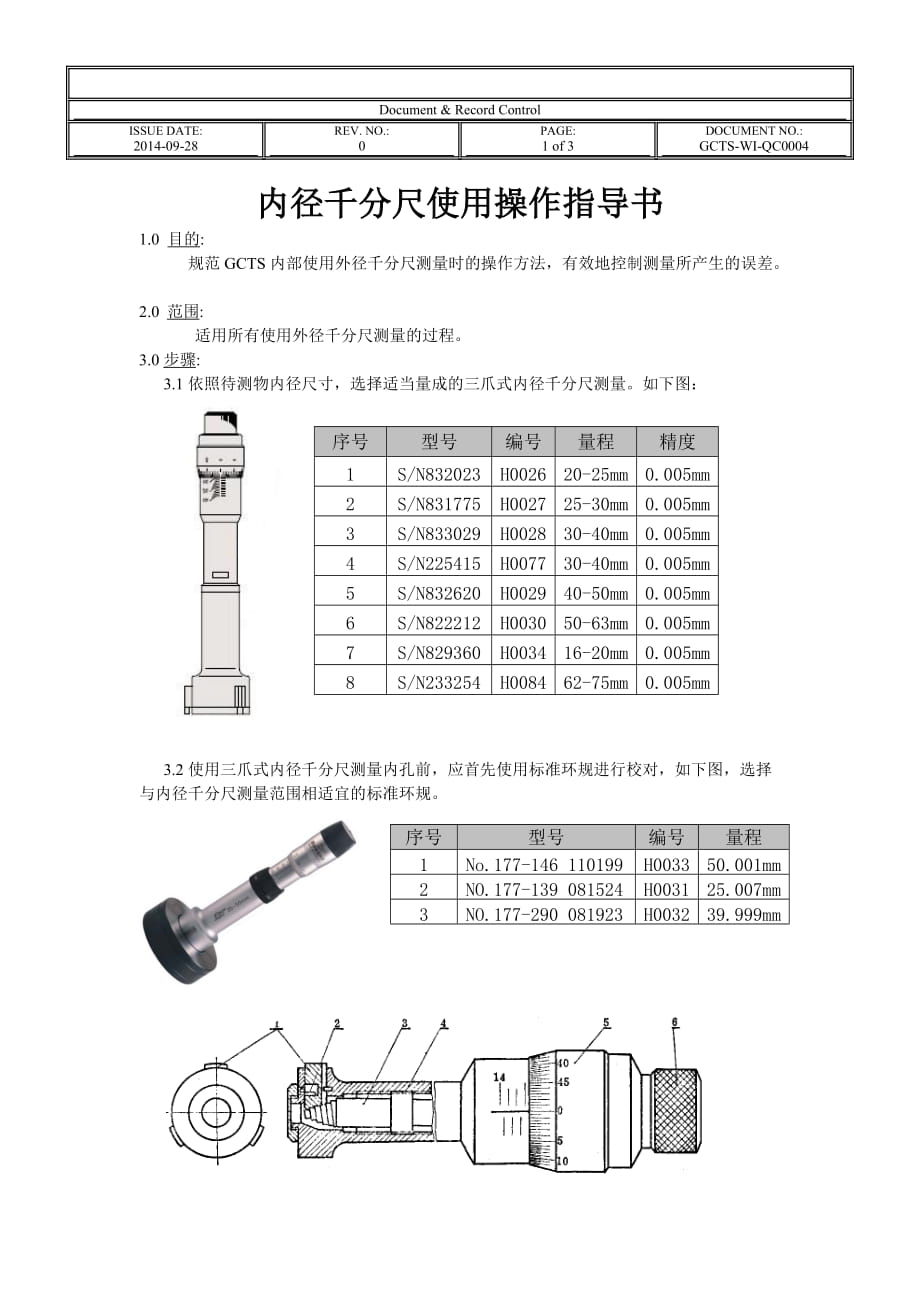 内径千分尺使用操作指导书_第1页