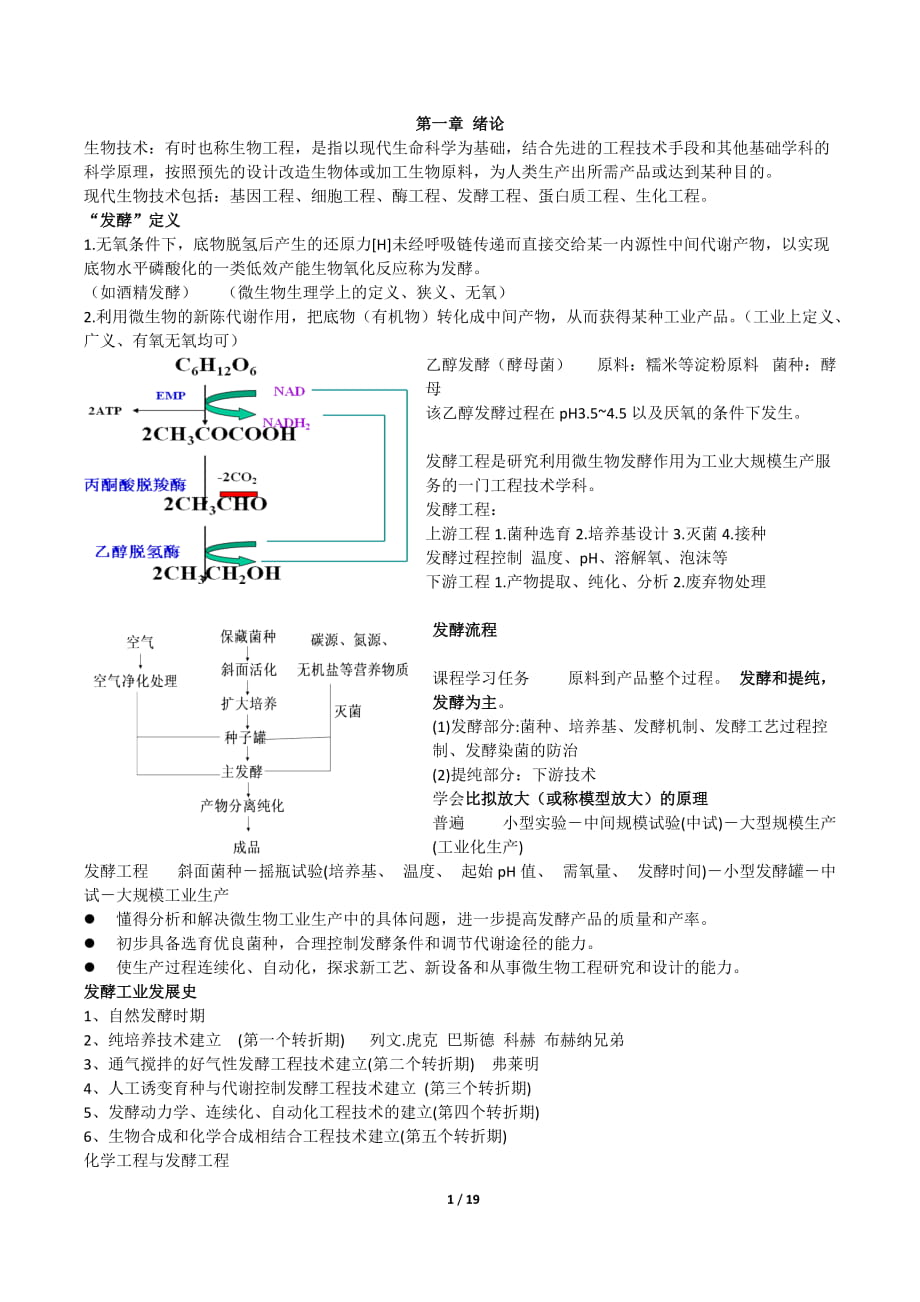 發(fā)酵工程 復(fù)習(xí)整理資料_第1頁