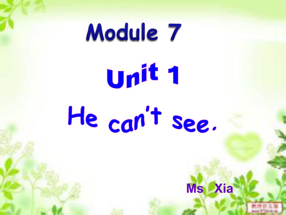 公開課Module7__Unit1He_can't_see_第1頁