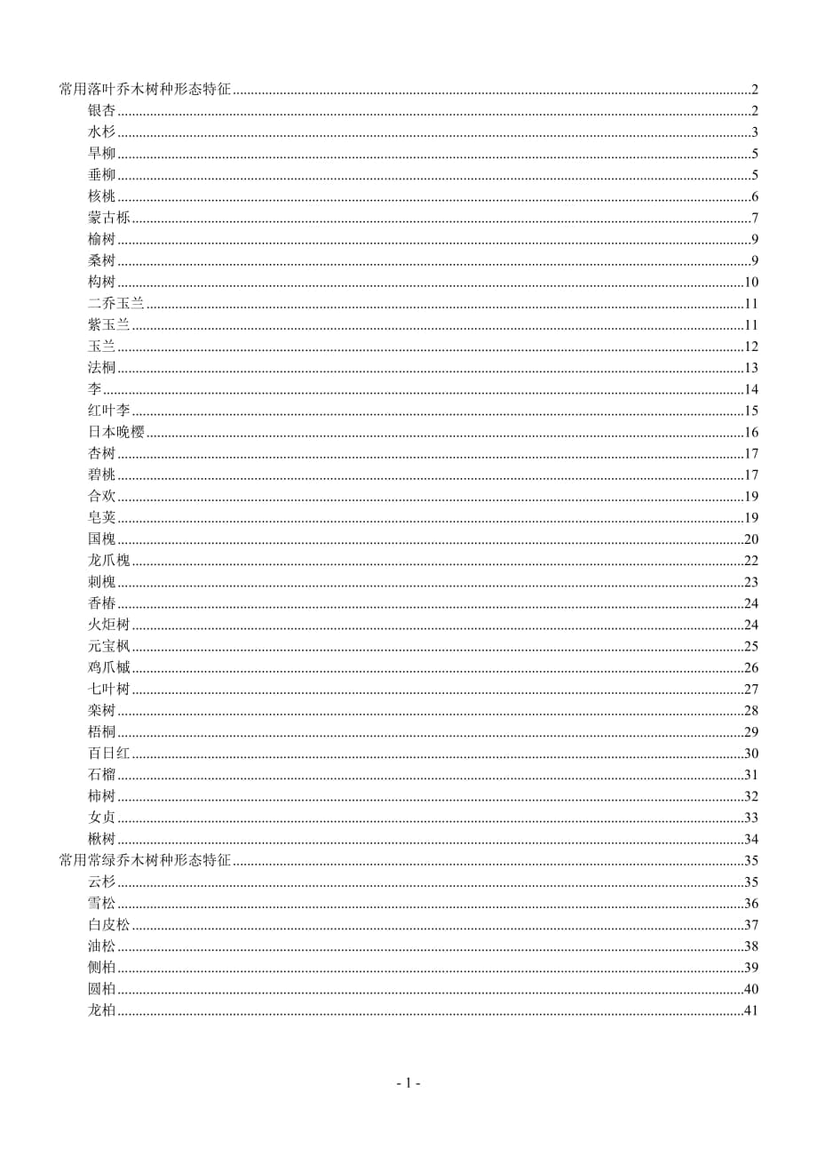 北方常用喬木樹種形態(tài)分析及生長習性_第1頁