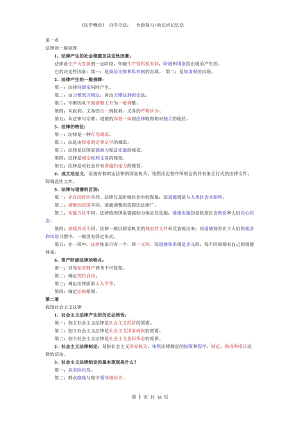 行政管理學專業(yè)自考《法學概論》復習資料 助記詞記憶法