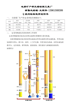 Q系列鉆具使用說明書