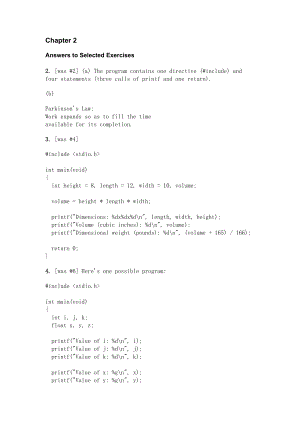 C語言程序設(shè)計 現(xiàn)代方法 第二版 習(xí)題答案 C Programming_ A Modern Approach