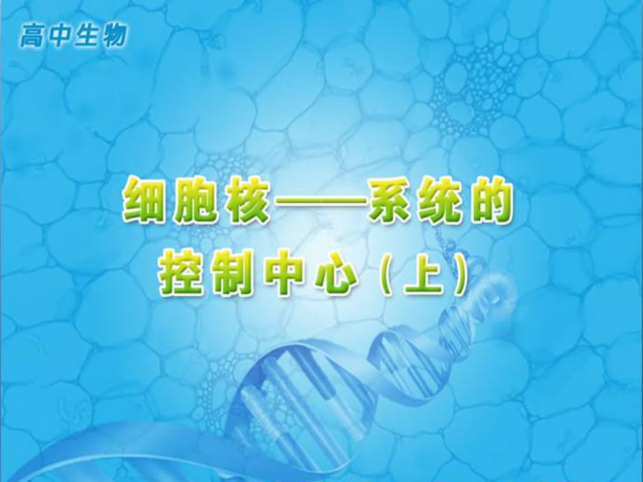 人教版高中生物必修1第3章　細(xì)胞的基本結(jié)構(gòu)第3節(jié)《細(xì)胞核——系統(tǒng)的控制中心》第一課時(shí)參考課件（共13張PPT）_第1頁(yè)