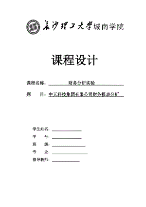 中天科技集團(tuán)有限公司財(cái)務(wù)報(bào)表分析