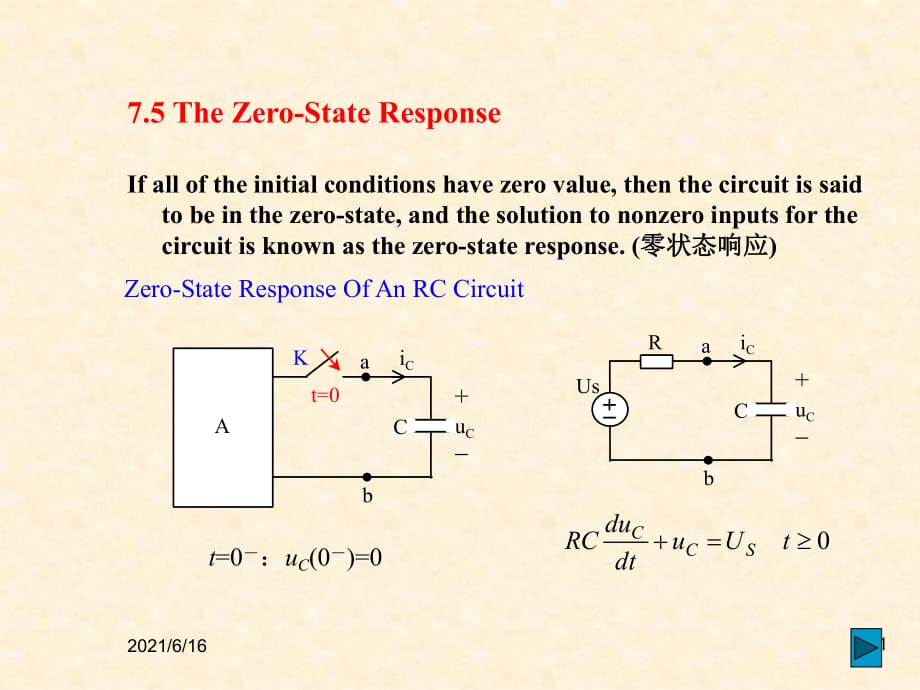 电路理论 华科电气Chapter 7 First Order Circuits 2_第1页