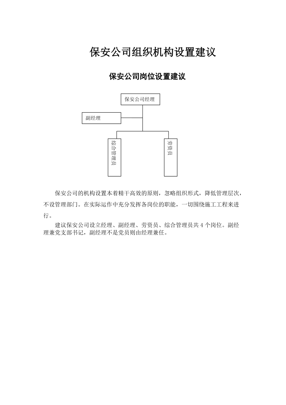 保安公司组织机构设置_第1页