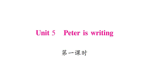 四年級下冊英語作業(yè)課件-Unit 5 Peter is writing｜湘少版