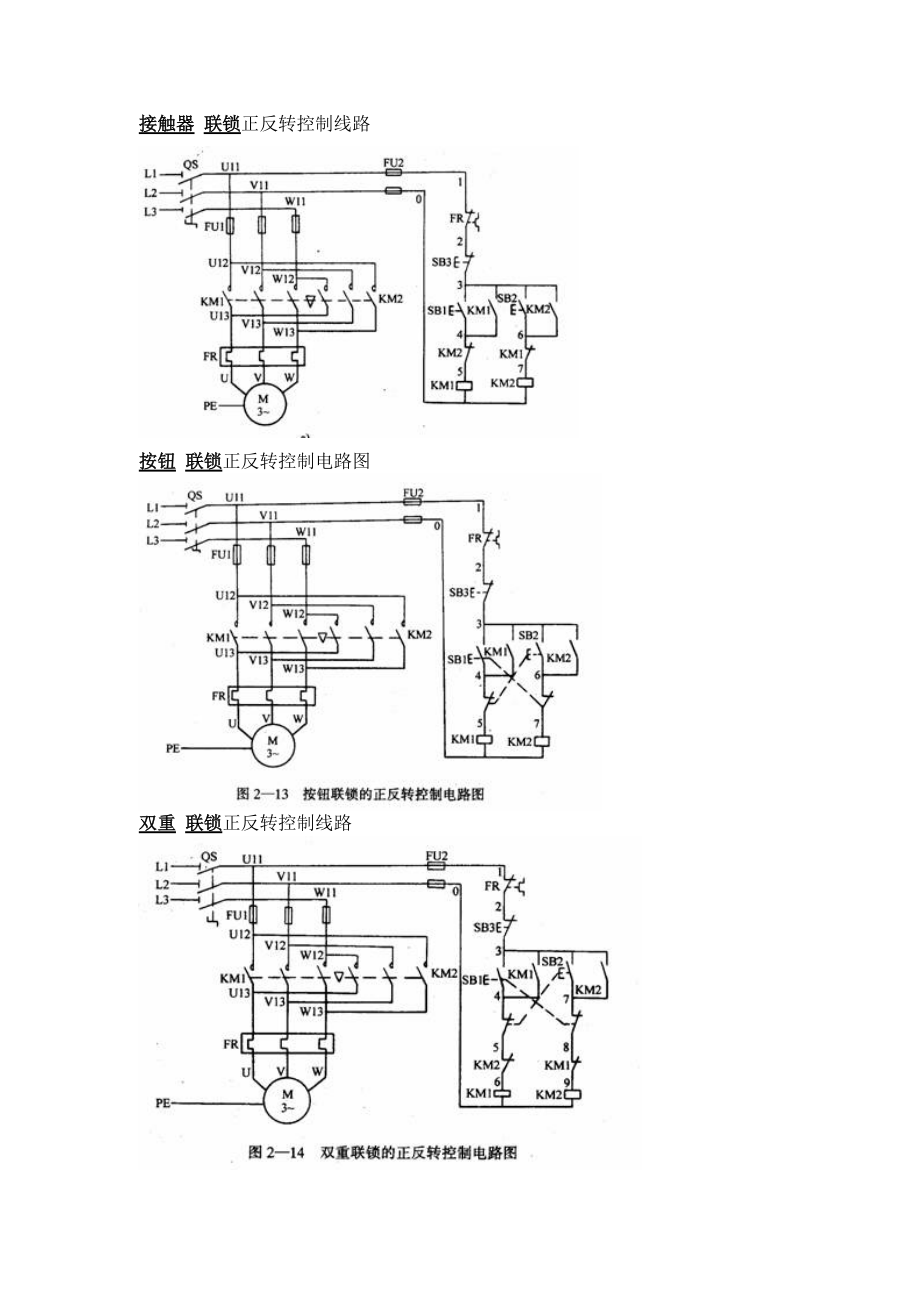 220v电机正反转线路图图片