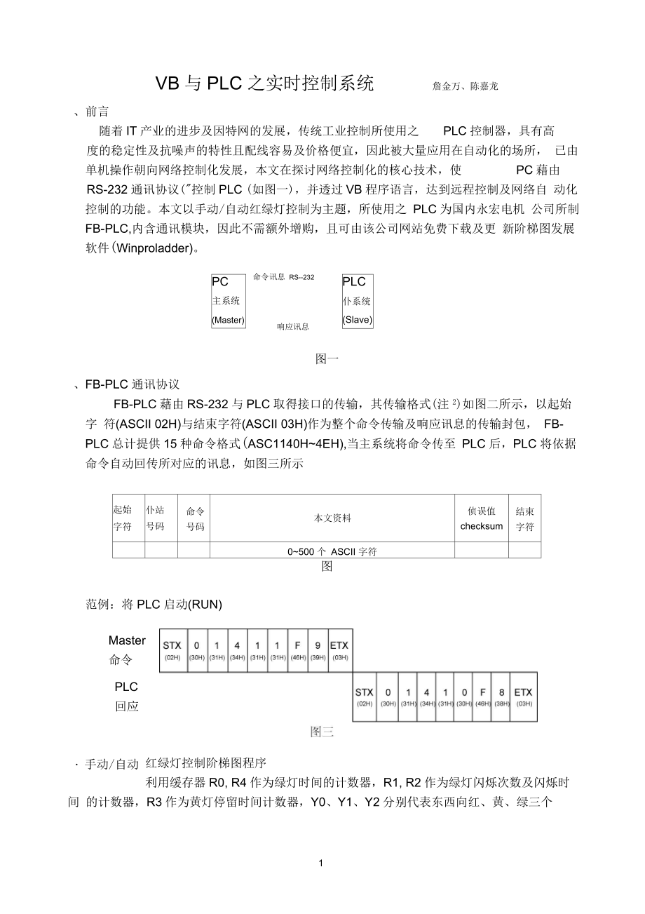 VB與永宏P(guān)LC通信源碼要點_第1頁