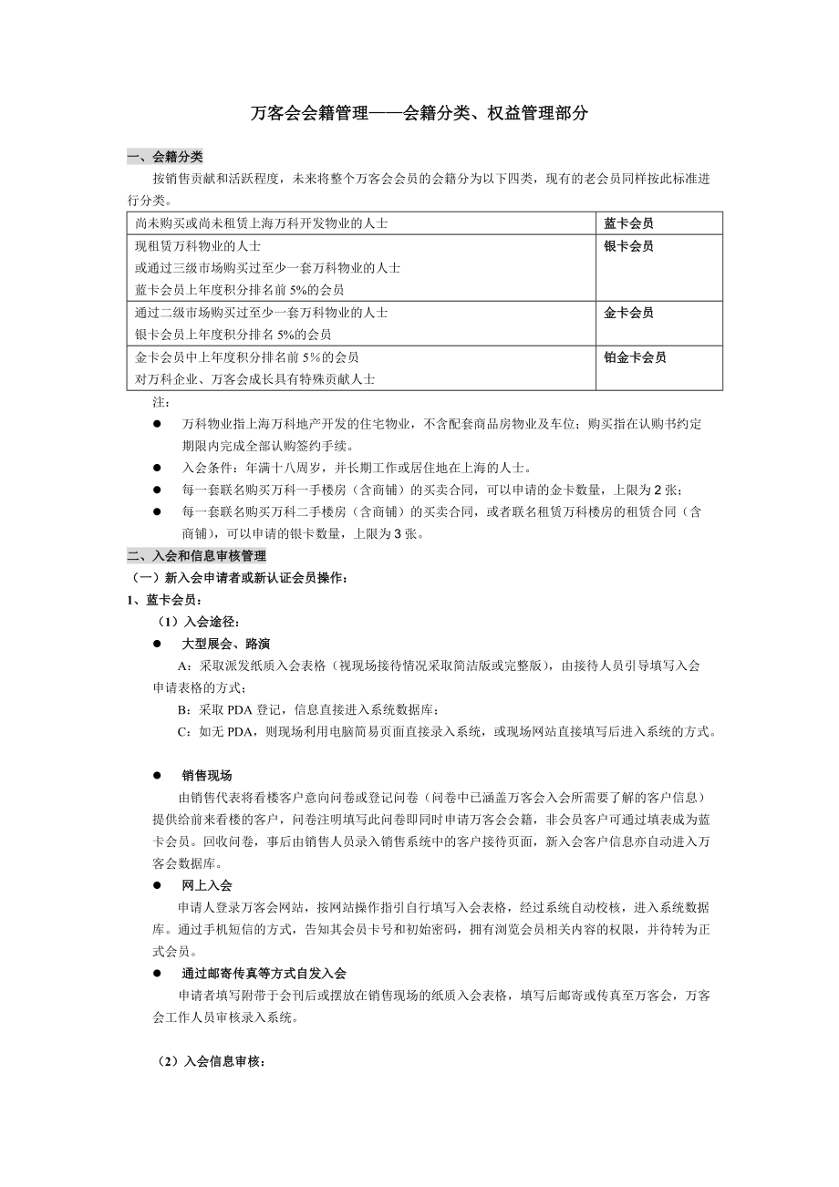 万科会员等级管理_第1页