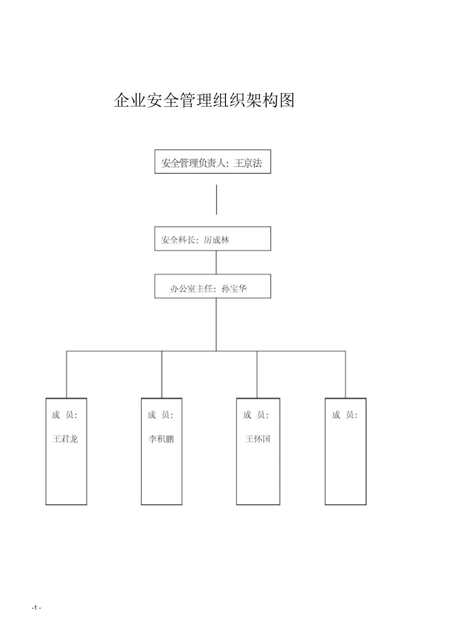 安全管理组织机构框图图片