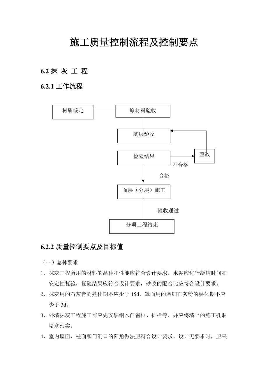 【中海地产】施工质量控制流程及控制要点：抹灰工程_第1页