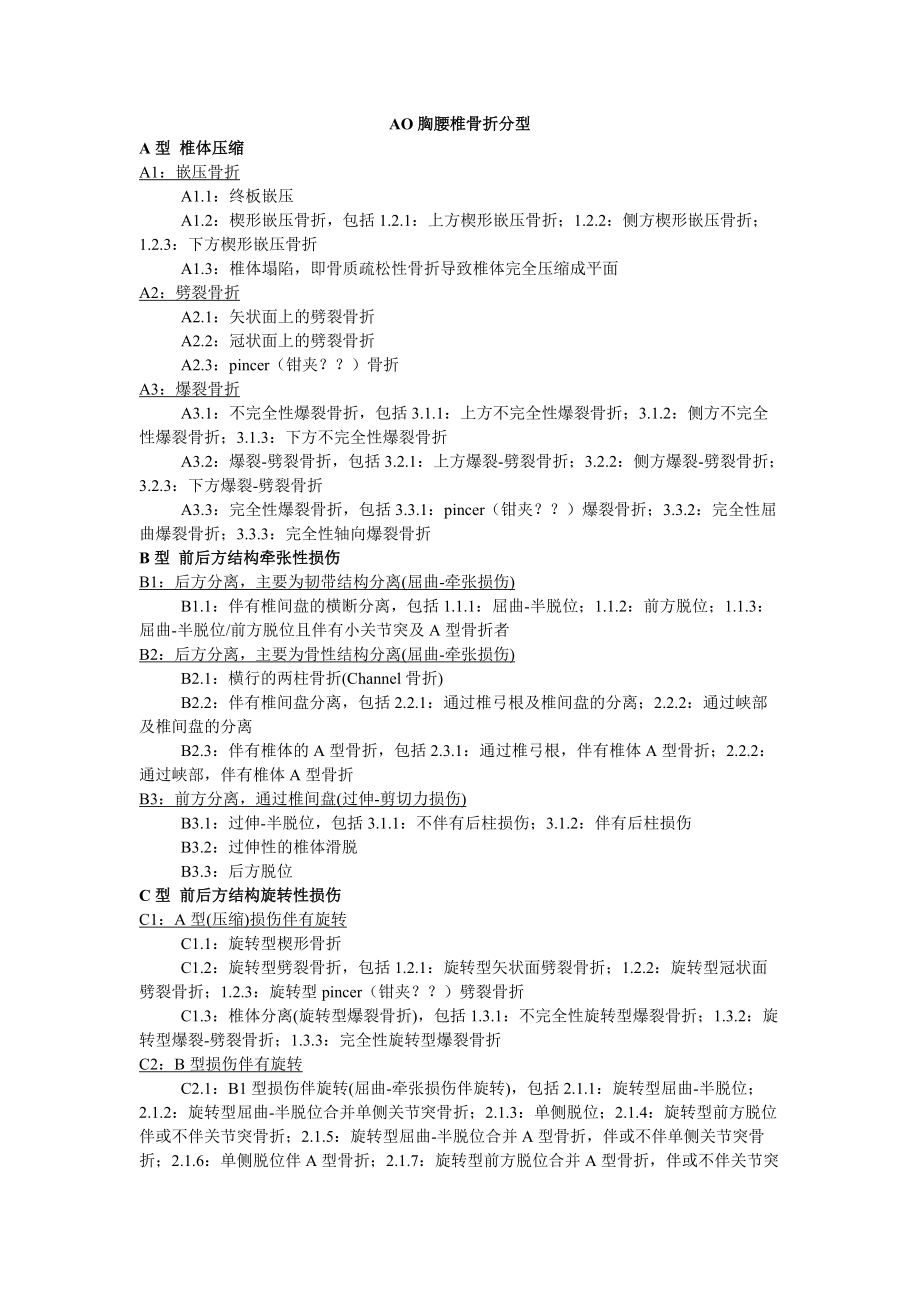 AO胸腰椎骨折分型_第1页