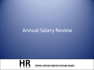 职位登记及薪酬资料 Annual+Salary+Review