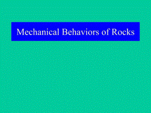 (23)mechanical behavior of rocks