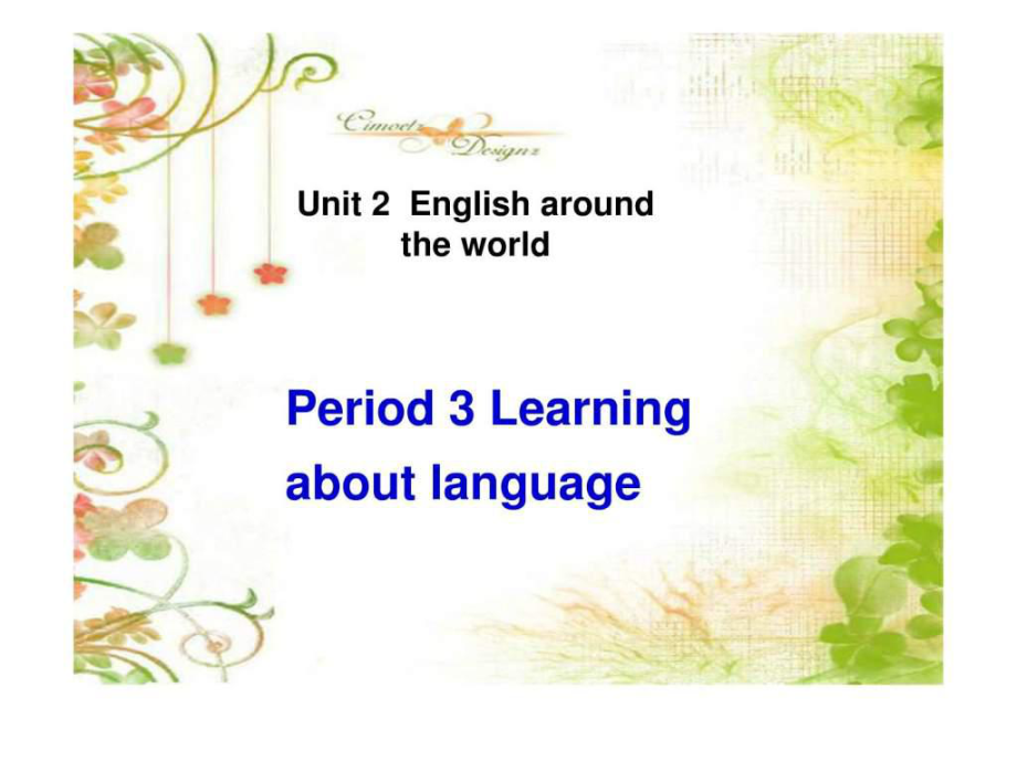 英語必修1 Unit2 English around the worldPeriod3_第1頁