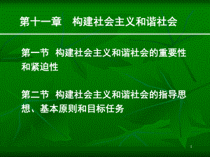 第十一章 構(gòu)建社會主義和諧社會