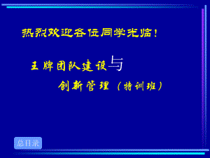 王牌團隊建設(shè)與創(chuàng)新管理（PPT 105頁）