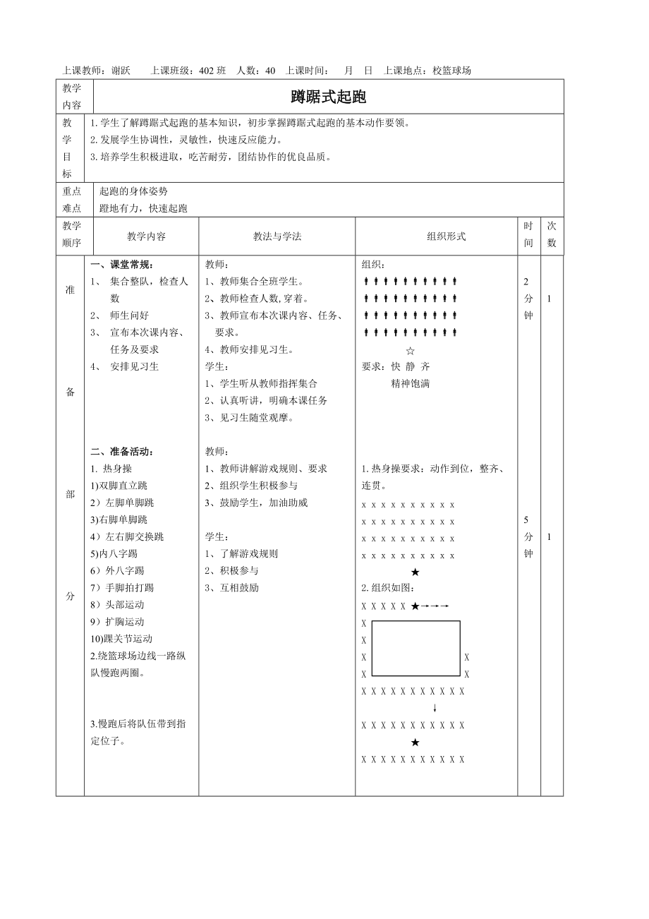 蹲踞式起跑教案 (2)_第1頁(yè)