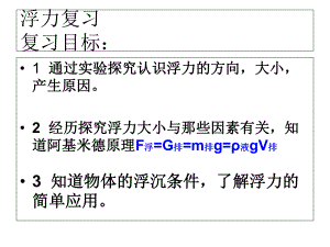 浙教版科學(xué)八年級(jí)上冊(cè)復(fù)習(xí)課 《水的浮力》