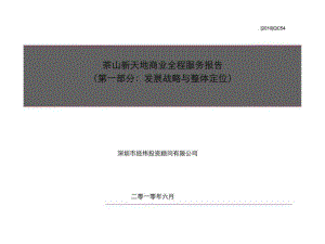 茶山新天地商业全程服务报告（第一部分：发展战略与整体定位）