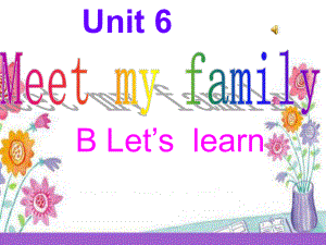 pep小學(xué)英語四年級上冊 Unit 6 Meet my family B Let’slearn課件