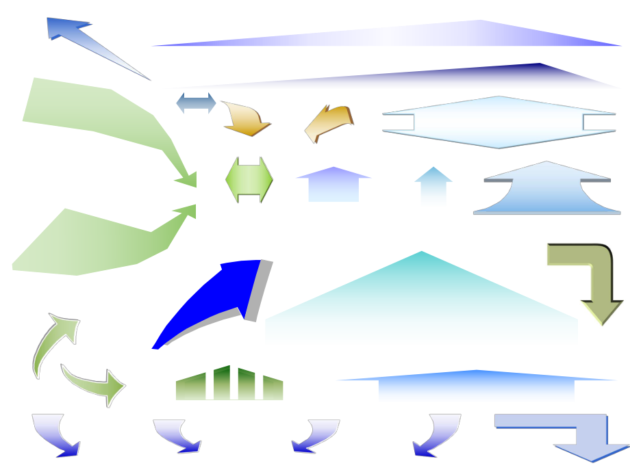 【ppt模板】ppt箭頭素材 共(8頁)