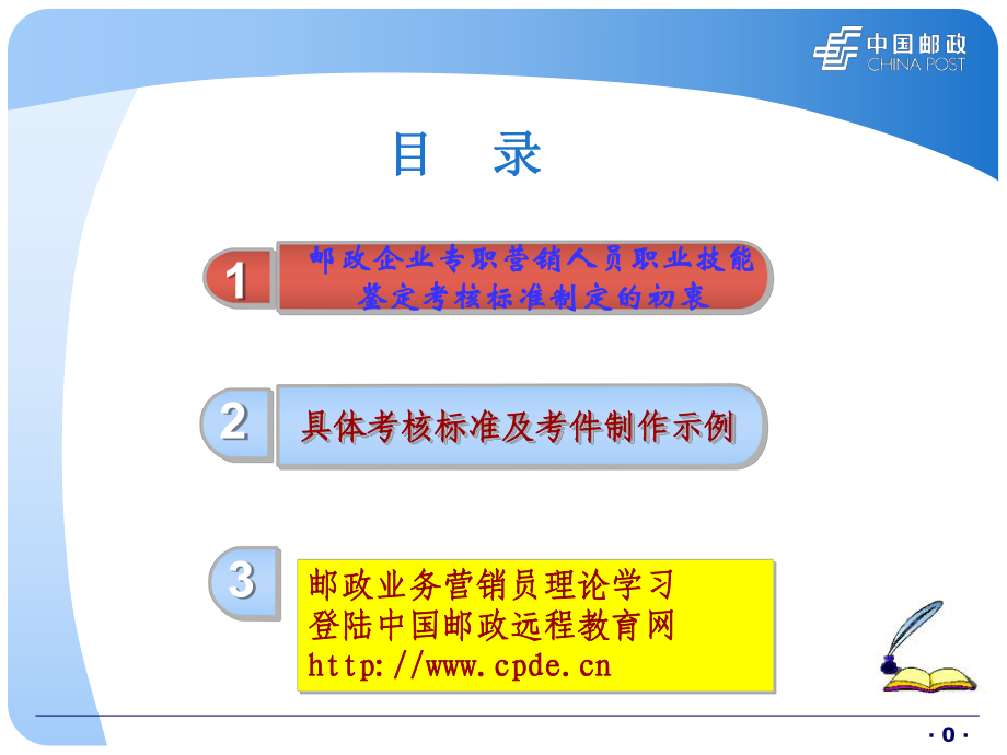 邮政业务营销员操作技能考核培训【ppt】_第1页