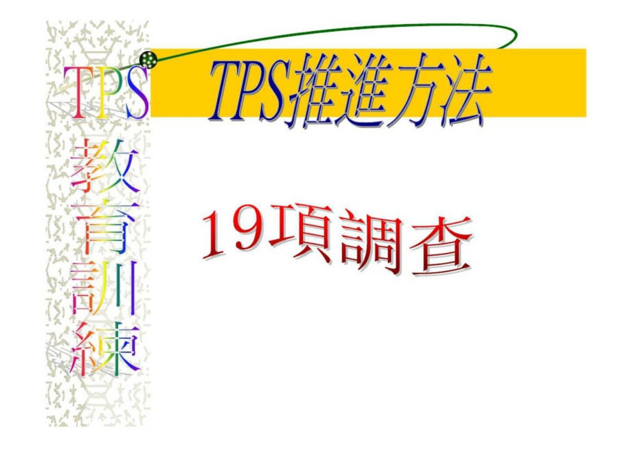 TPS 推进方法_第1页