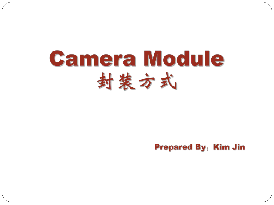 Camera Module封装方式_第1页