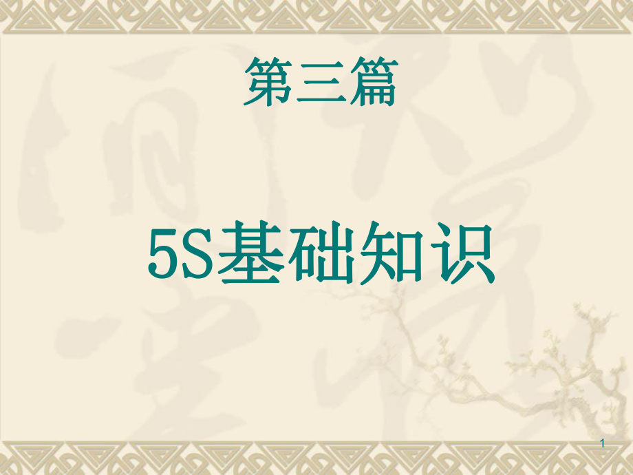 5S培訓資料PPT 5s基礎知識_第1頁