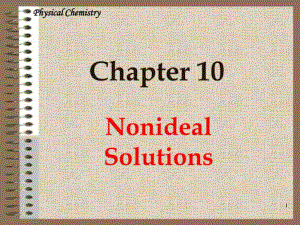 chapter10 Nonideal Solutions（1）