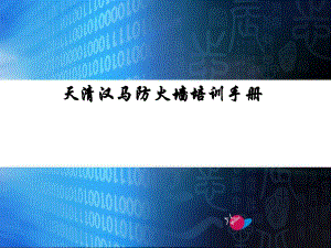 天清漢馬防火墻培訓(xùn)手冊(cè)