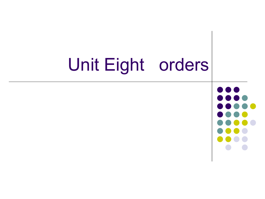 外貿(mào)函電 Unit 8 order_第1頁